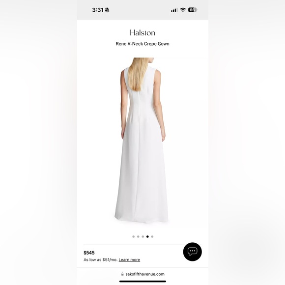 HALSTON RENÉE GOWN IN STRETCH CREPE - Picture 6 of 10